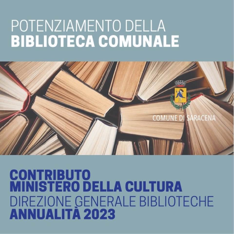 Anche quest’anno il nostro Comune rientra tra i beneficiari del contributo concesso dal Ministero della Cultura alle biblioteche per l’acquisto di libri