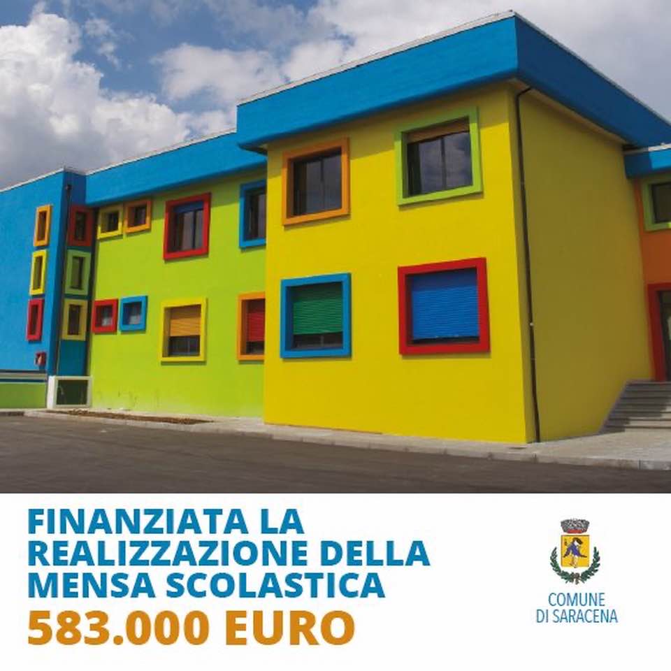 FINANZIATA LA REALIZZAZIONE della MENSA PER LA SCUOLA PRIMARIA