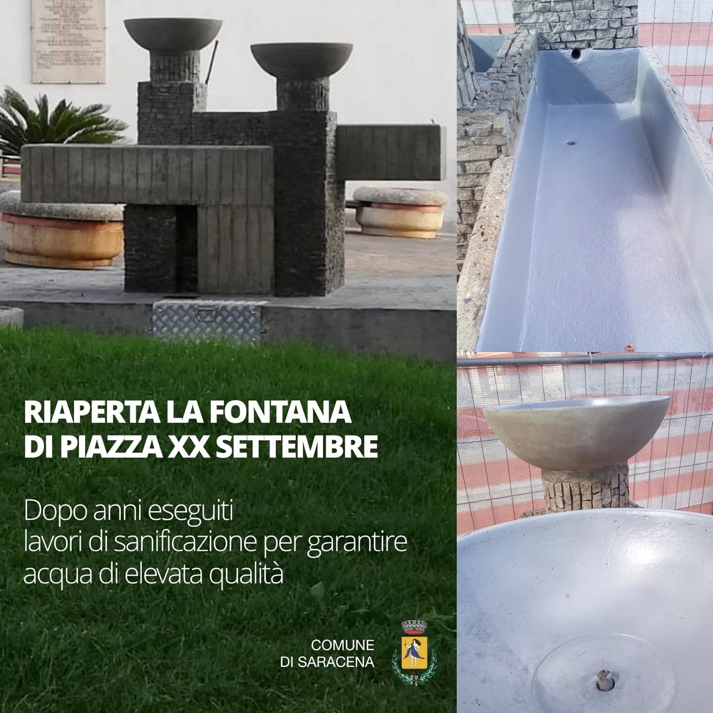 Riaperta la fontana di piazza xx settembre