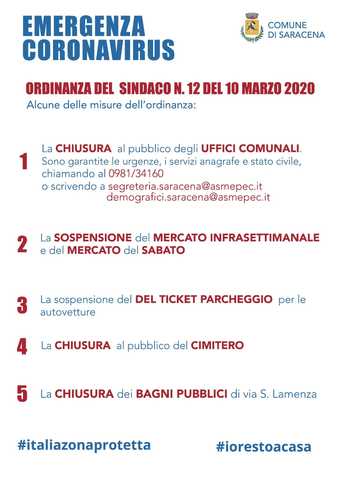 Emergenza coronavirus---aggiornamento