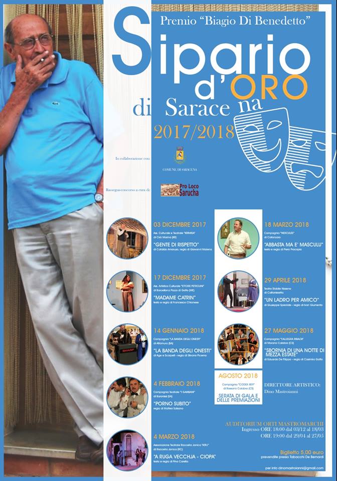 Sipario d'oro di saracena - premio biagio di benedetto
