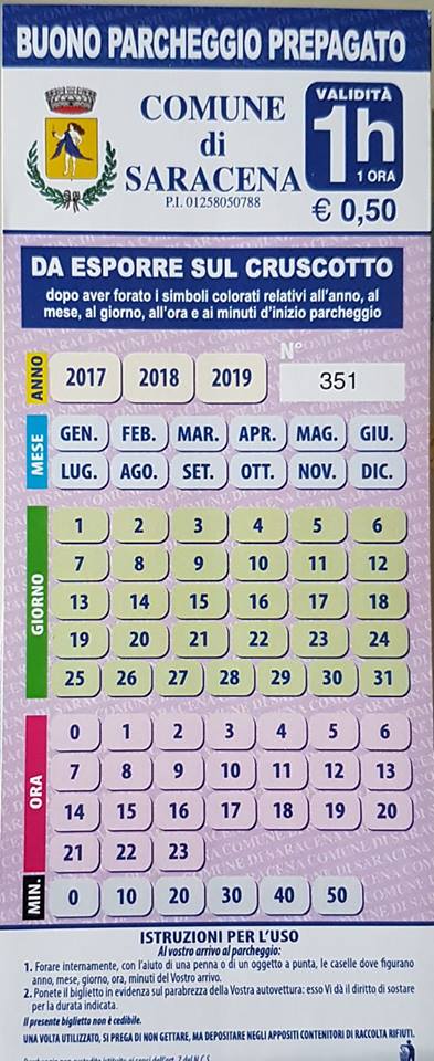 Ticket parcheggio
