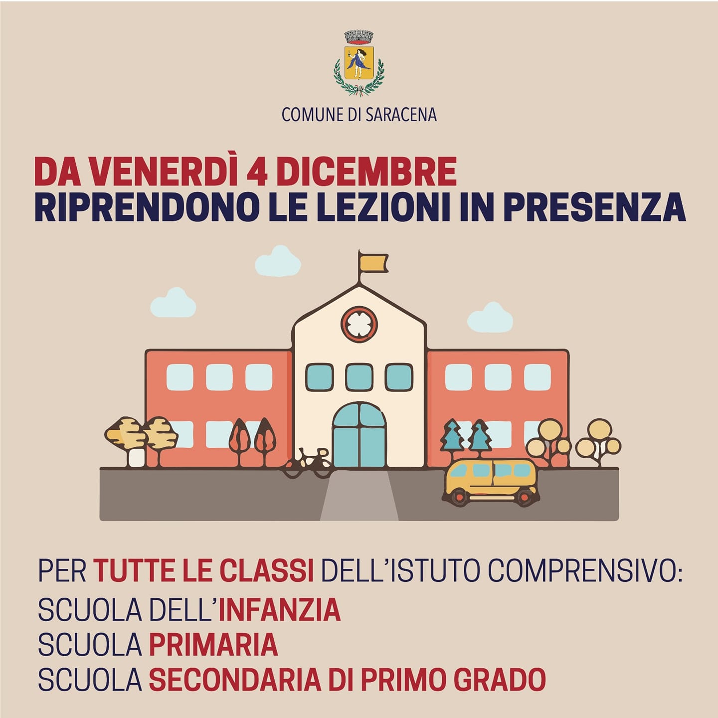 EMERGENZA CORONAVIRUS - riprendono le attività didattiche in presenza