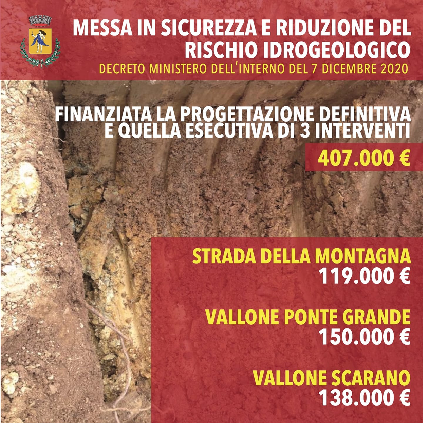 Messa in sicurezza e riduzione rischio idrogeologico