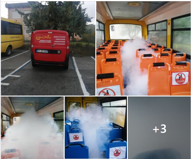 Sanificazione scuolabus