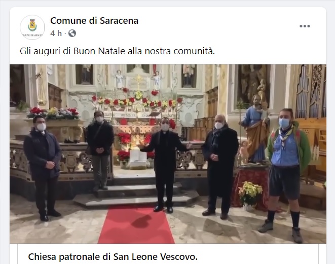 Gli auguri di Buon Natale alla nostra comunità.