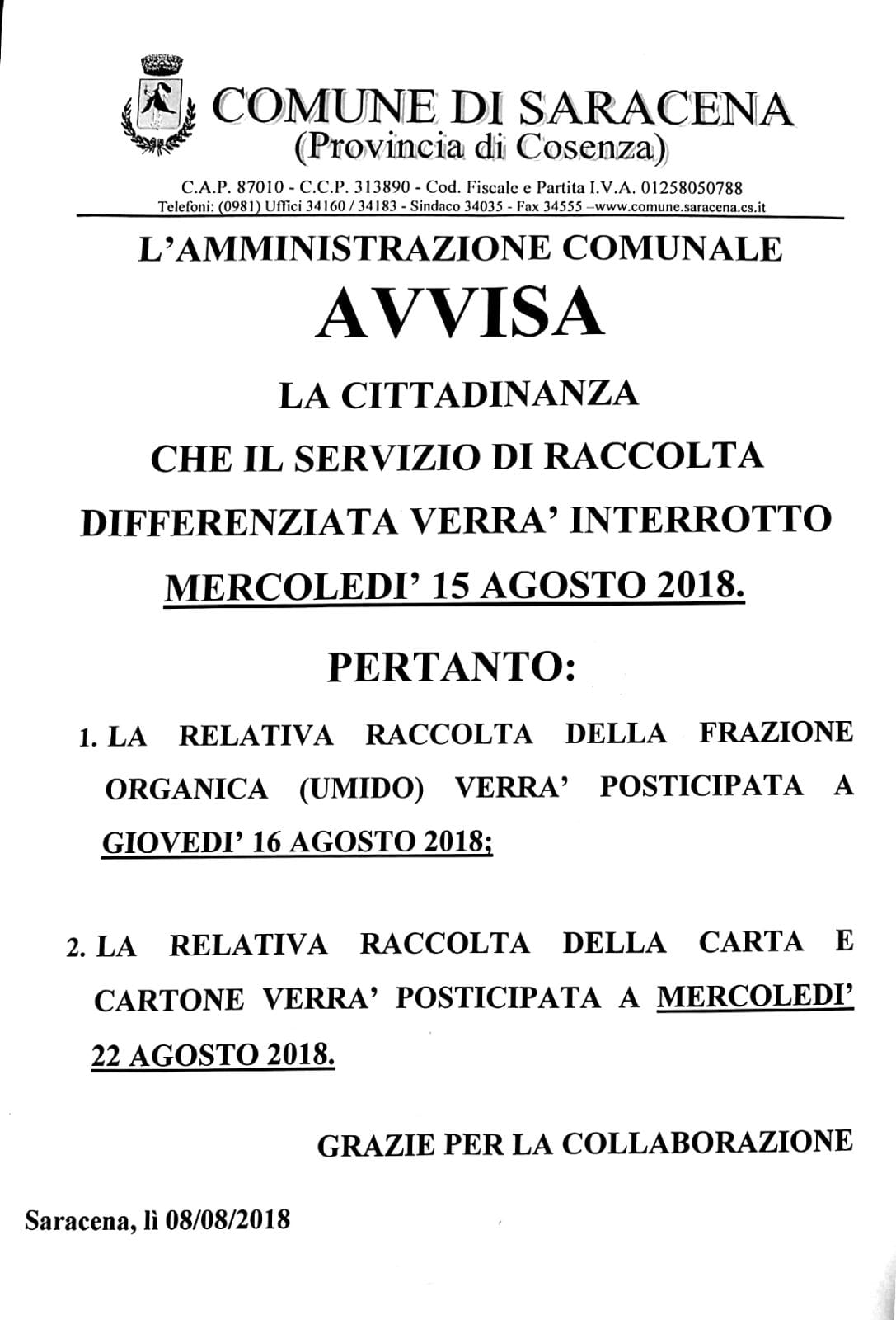 Raccolta differenziata frazione organica (umido)