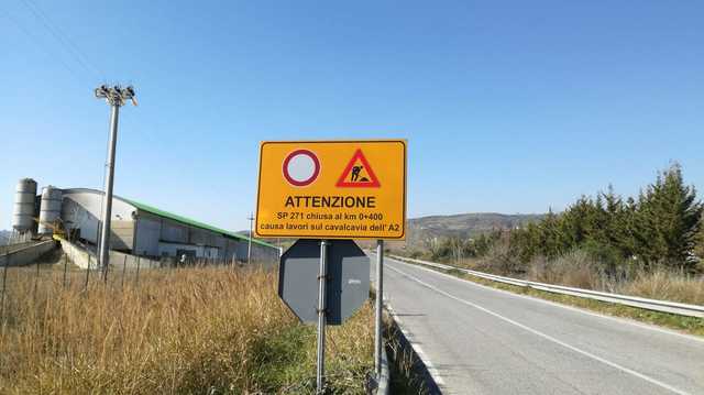 Chiusura del sovrappasso sull’Autostrada A2 – “Ponte del Vallo”: la sicurezza prima di tutto.